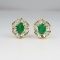 Beautiful Ballerina Style Emerald & Diamond