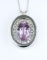 Stunning Pink Kunzite and Diamond Pendant