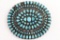 Old Pawn Zuni Turquoise Cluster Pin