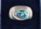 Mens Turquoise & Sterling Ring Set