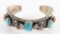 Vintage Navajo Turquoise & Coral Cuff