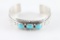 Navajo 3 Stone Turquoise Cuff Bracelet