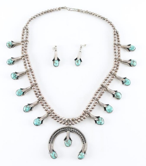 Navajo Turquoise Squash Blossom