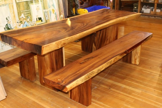 Custom Walnut Slab Table