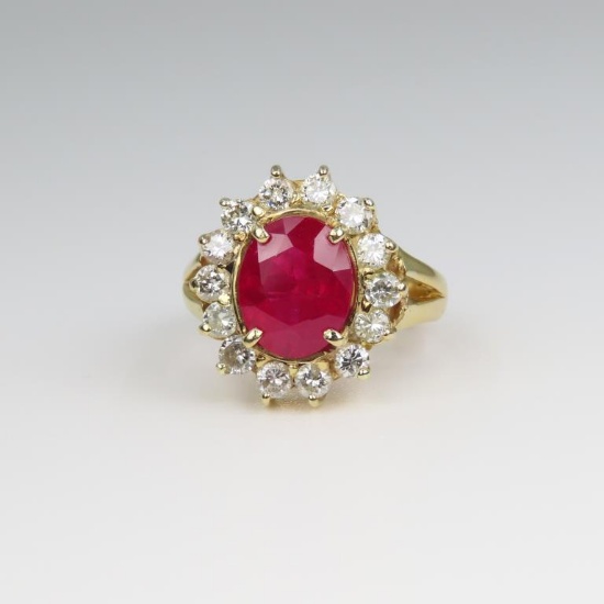 Exquisite Ruby and Diamond Ring