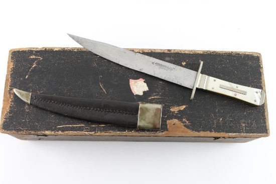 Refined Coffin Hilt Clipped Point Bowie