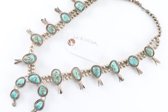 Navajo Turquoise Squash Blossom