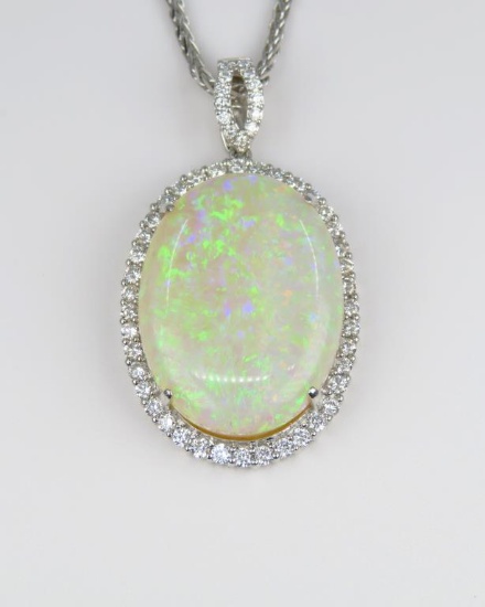Stunning Extra fine Australian Opal & Diamond