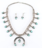 Navajo Turquoise Squash Blossom