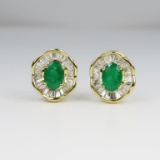 Beautiful Ballerina Style Emerald & Diamond