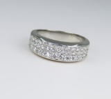 Exceptional Fine Quality Platinum Diamond Ring