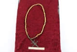 Engraved German Silver Trade Bead Necklace