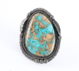 Large Navajo Turquoise Ring