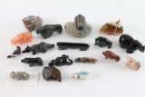 Collection of Stone Native Fetishes