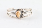 Elk Ivory & Sterling Cuff Bracelet
