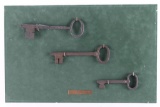 Collection of 3 Yuma Prison Keys
