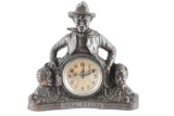 Will Rogers Art Metal Cast Clock