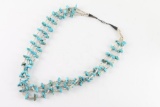 Navajo 3 Strand Turquoise and Heishi Necklace