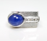 Gorgeous Linde Star Sapphire and Diamond