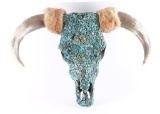 Turquoise Decorated Bull Skull