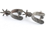Pair of Mexican Silver Overlaid Spurs