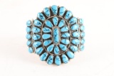 Navajo Turquoise Cluster Cuff