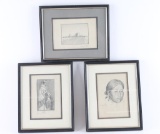 Lot Of Three Farnsworth Original Drawings