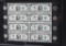 Framed Two Dollars Uncut Bills & 1976 quarters
