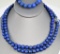 Rich Cobalt Blue Lapis Beaded Necklace