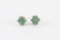 Ladies Emerald Snowflake Earrings