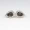 SAVOIA White and Black Diamond Earrings
