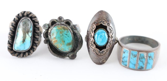Lot of 4 Navajo Rings