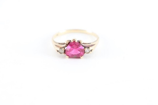 Heart Shaped Ruby Ring