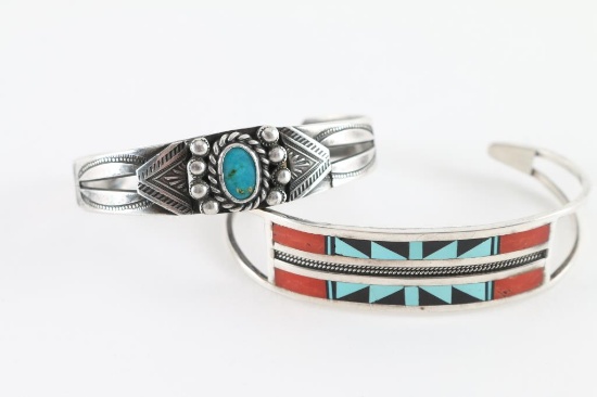 Lot of 2 Native American Cuff