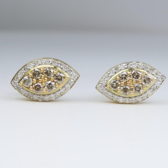 Dazzling White and Champagne Diamond