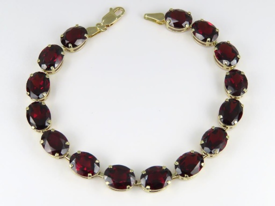 Amazing Intense Red Garnet Bracelet