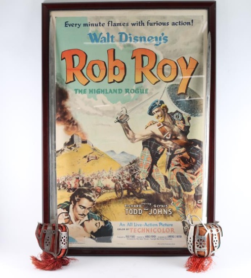 "Rob Roy" Movie Poster w/ 2 Scottish Swords