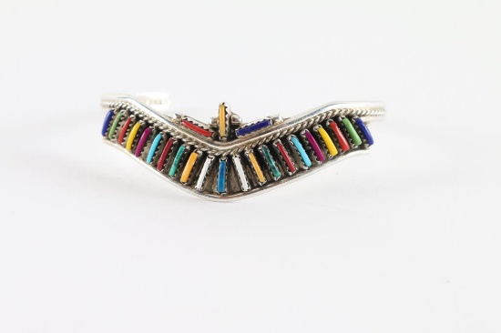 Navajo Multicolored Stone Cuff