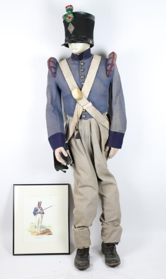 19th Century Mexican Uniform on Mannequin
