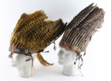2 Wild West Show Turkey Feather Headdress
