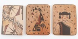 Lot Of Three Hopi Tiles