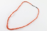 Navajo Single Strand Coral Necklace