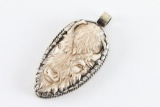 Carved Bone Buffalo Pendant