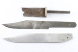 Lot of unfinished and broken knife blades