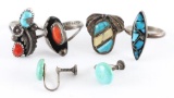 Lot of 4 Navajo Rings