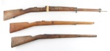 Lot of 3 Small Ring Mauser Stocks