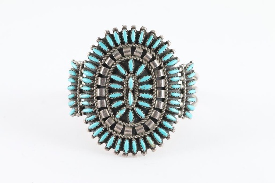 Zuni Turquoise Pettipoint Cuff