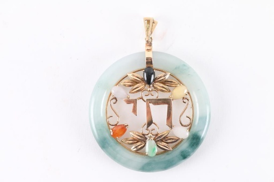 Gold & Jade Stones Pendent