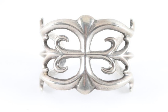 Navajo Sterling Sandcast Bracelet
