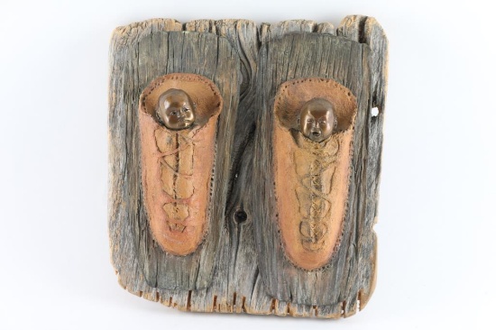 Fine Bronze Babies in Papooses